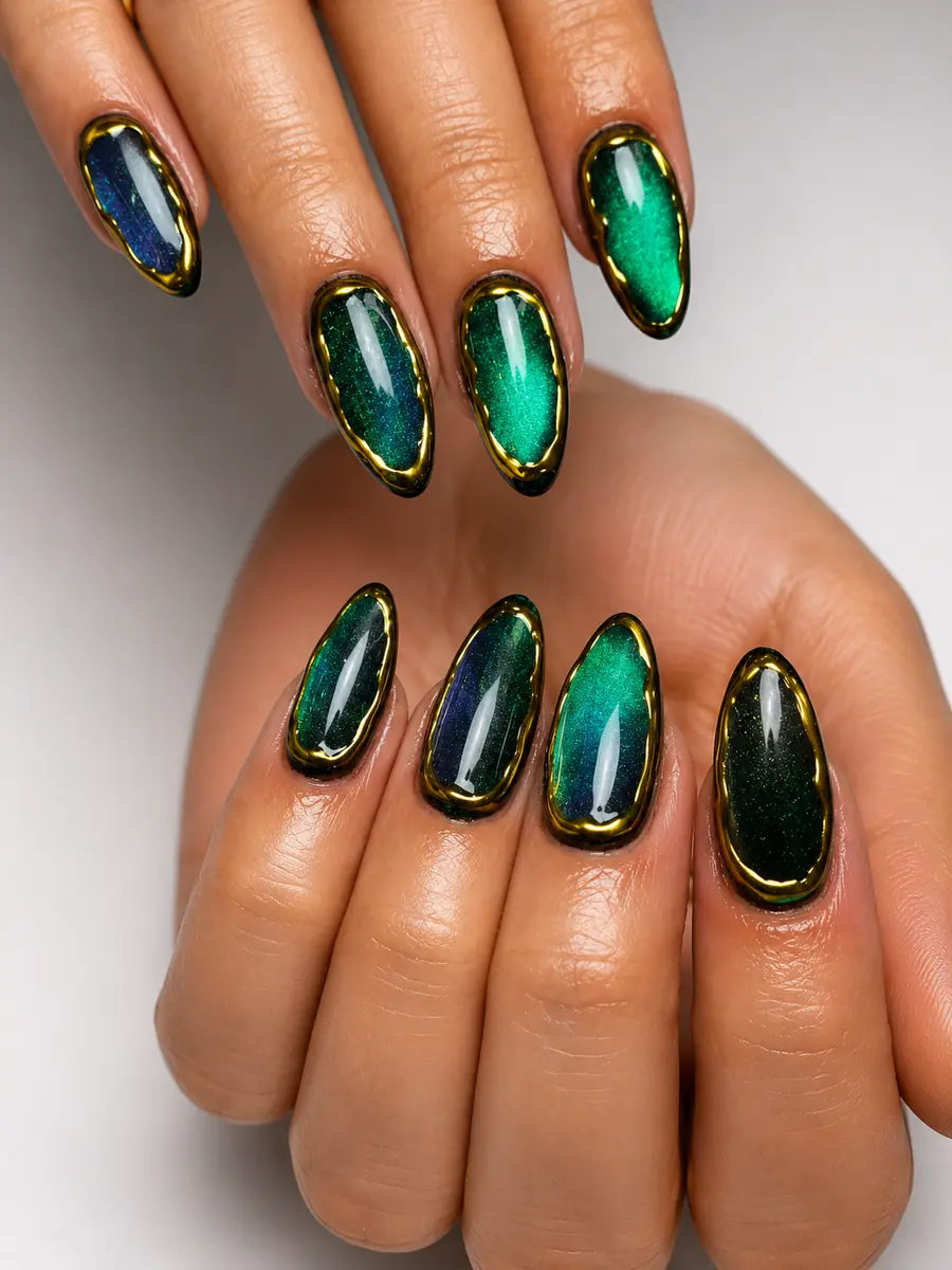 Custom nail art created at NAILTIFUL Burbank — look 04