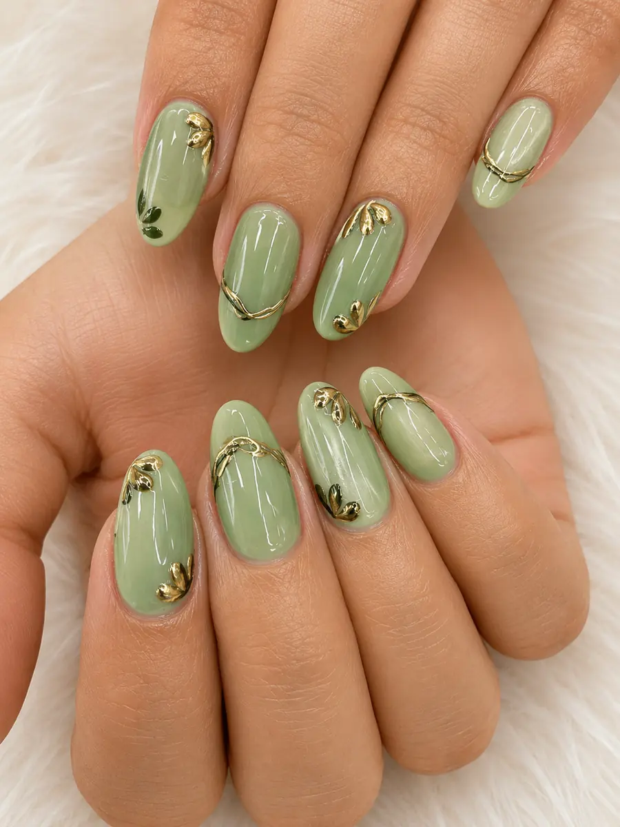 Custom nail art created at NAILTIFUL Burbank — look 23