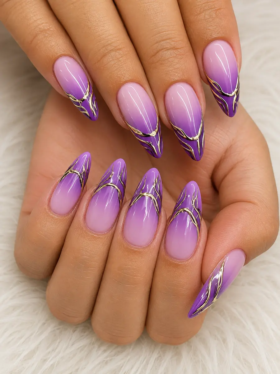 Custom nail art created at NAILTIFUL Burbank — look 28