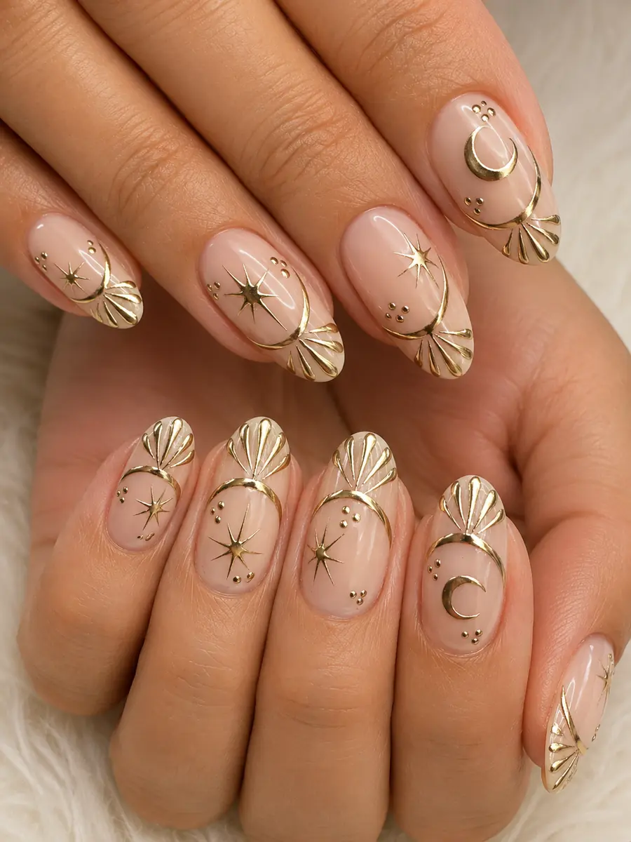 Custom nail art created at NAILTIFUL Burbank — look 29